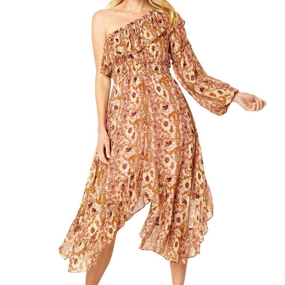 Misa Los Angeles Vola Dress San Lorenzo One Shoulder Asymmetrical Size XSMALL